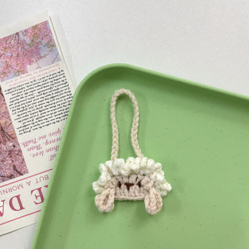 Labubu Crochet sheep Accessories Bundle - Handmade Mini Bags Food Props Kawaii Doll