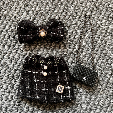 Labubu Tweed Elegance Dress Outfit