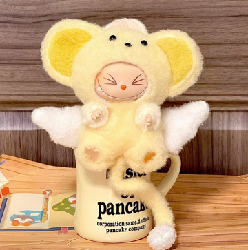 Labubu Yellow Mouse Angel Outfit