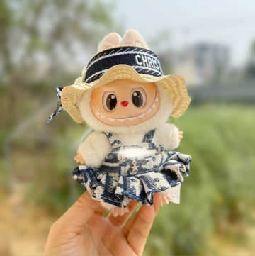 Labubu Outfit CD-Inspired Tweed Dress & Hat Set