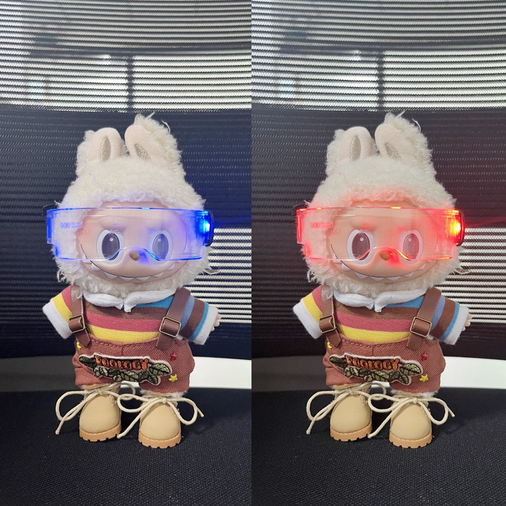 Labubu Fasion Cool Glowing Punk Tech Futuristic Glasses