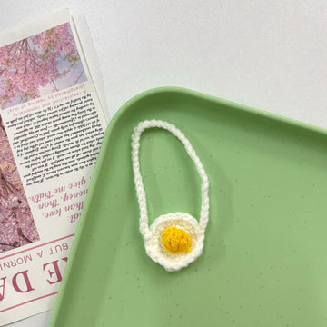 Labubu Crochet sunny-side up egg Accessories Bundle - Handmade Mini Bags Food Props Kawaii Doll