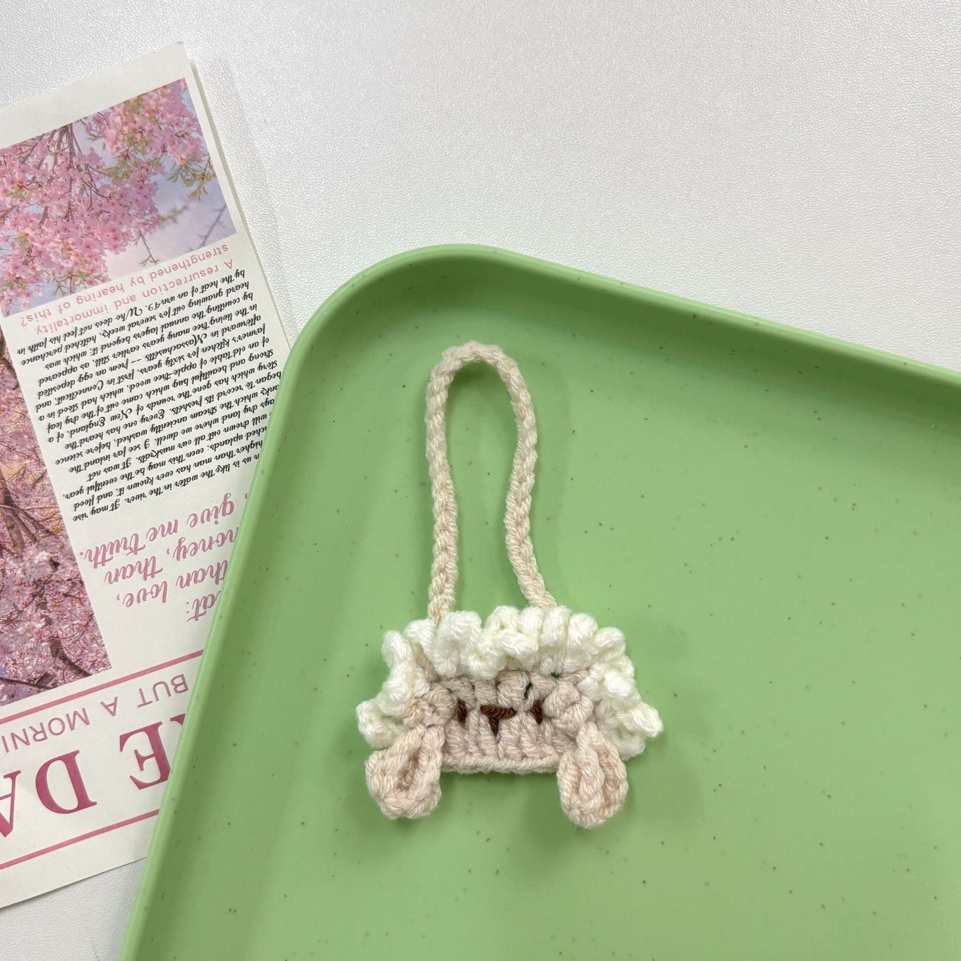 Labubu Crochet sheep Accessories Bundle - Handmade Mini Bags Food Props Kawaii Doll