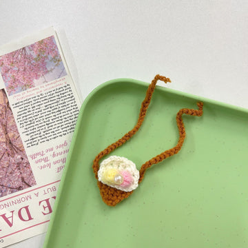 Labubu Crochet ice cream Accessories Bundle - Handmade Mini Bags Food Props Kawaii Doll
