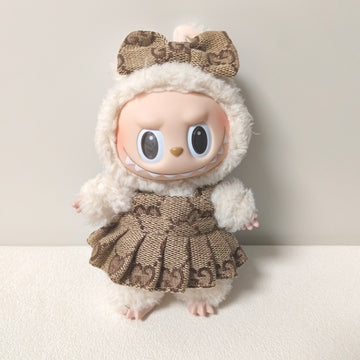 Labubu Monogram Pleated Skirt Outfit Set