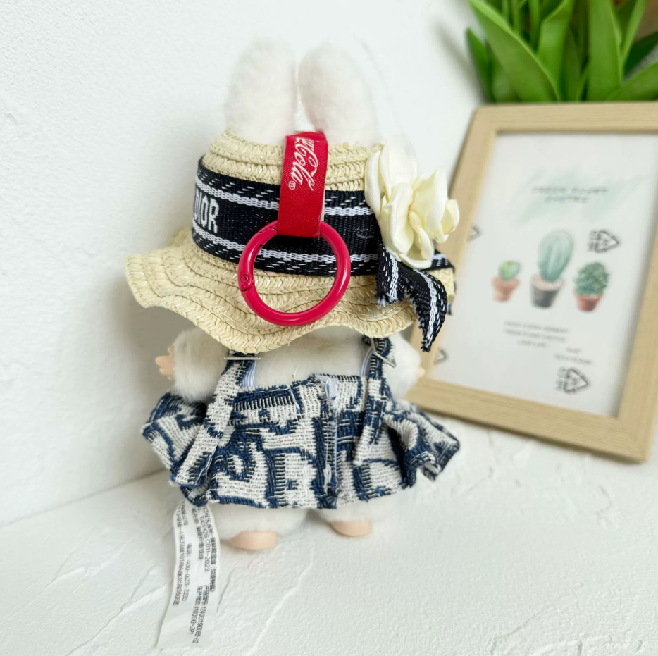 Labubu Outfit CD-Inspired Tweed Dress & Hat Set